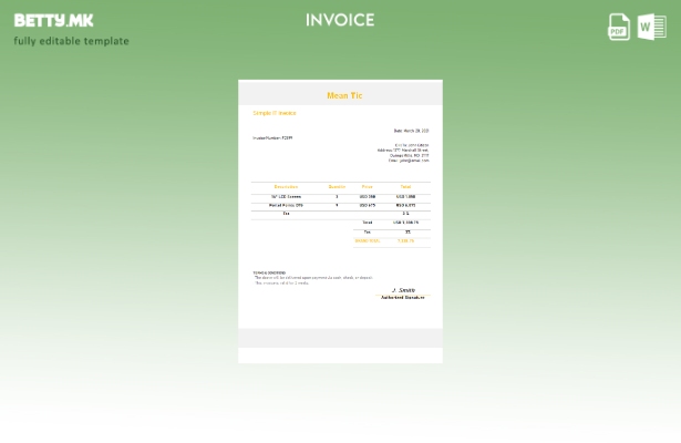 Модерен стил USA Mean Tic шаблон за фактура